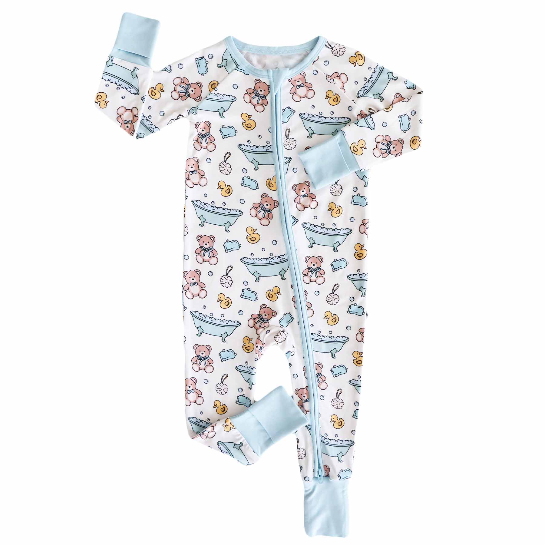 Bathtime Besties Convertible Zip Romper | Blue