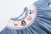 Farm Animal Smocked Bishop Dress