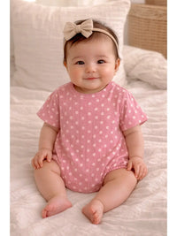 Pink Flower / Organic Pointelle T-Shirt Bubble