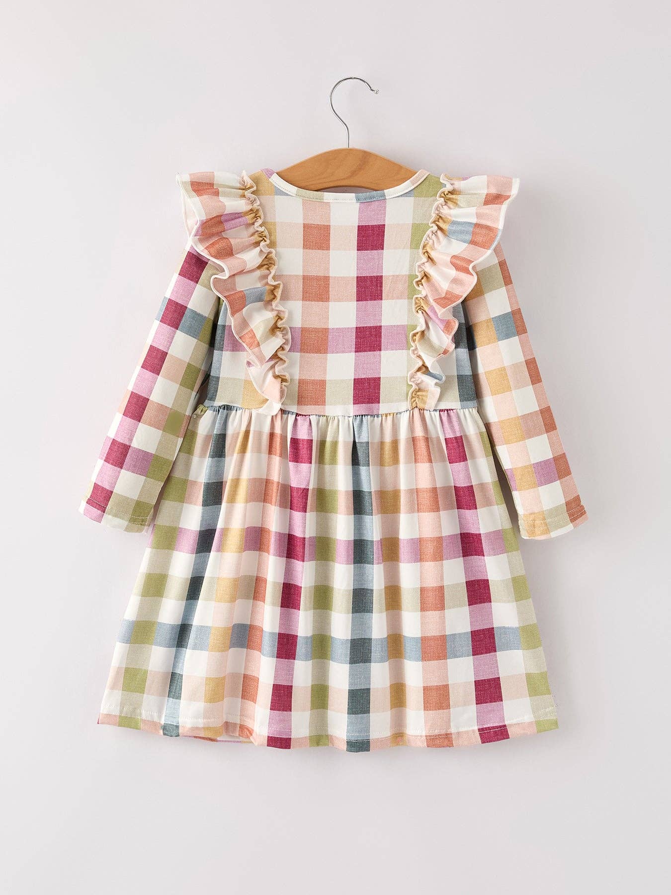Fall Plaid Long Sleeve Dress