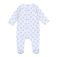 Baby's Teddy Footie - Light Blue