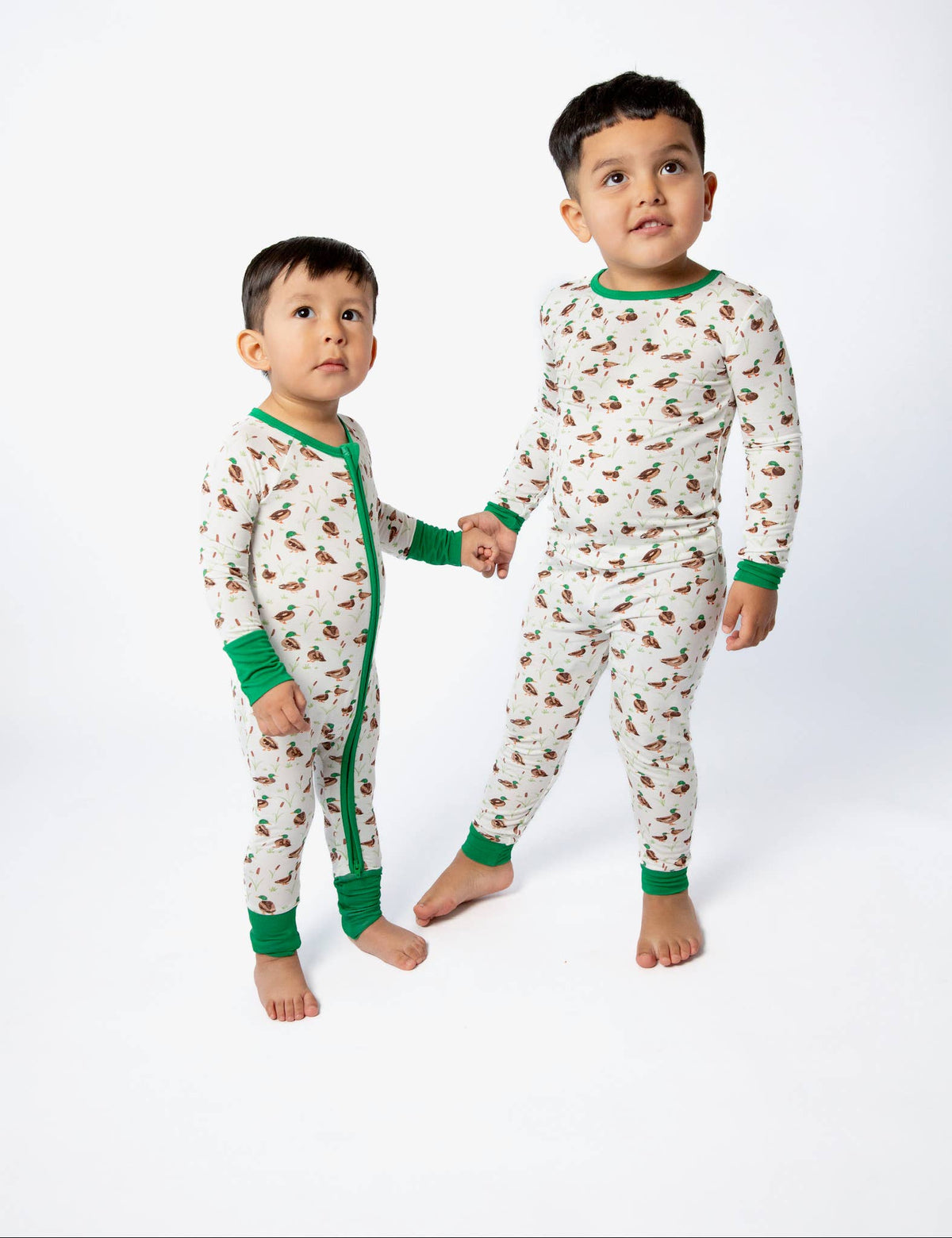 Mallard Drake Ducks-Convertible Zip PJs