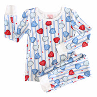 Sweet Like Candy Two Piece Pajama Set | Blue