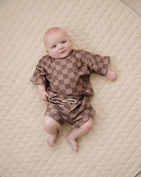 Shorts Set | Espresso Checkered