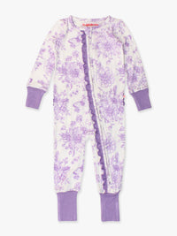 Wisteria Purple Butterfly Garden Toile Zipper Sleeper