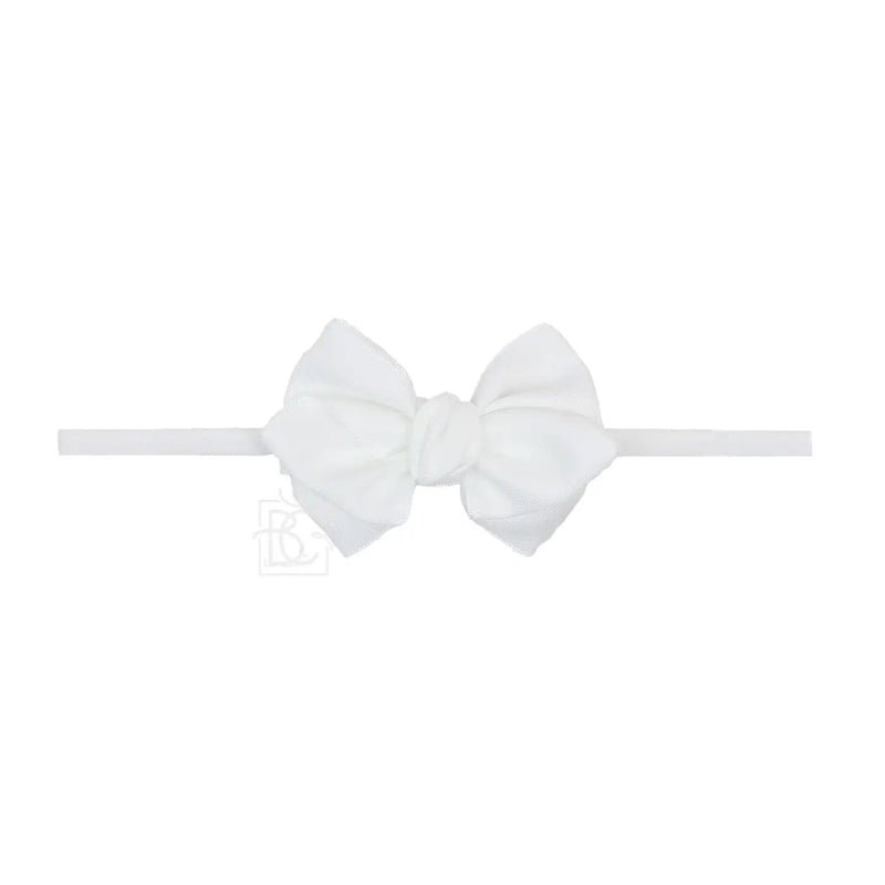 Pantyhose Headband w/ Mini Euro Bow