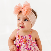Baby Bling® Tulle FAB® soft nylon headband with tulle bow