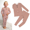 Chase Brown Ribbed Two Piece Set