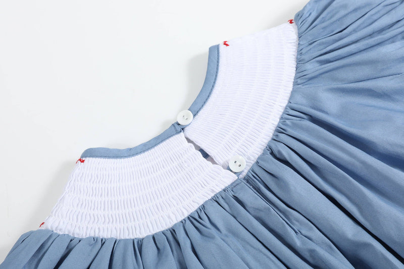 Farm Animal Smocked Bishop Dress