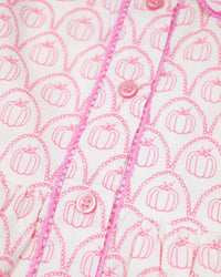 Pumpkin Scallop Print Dress