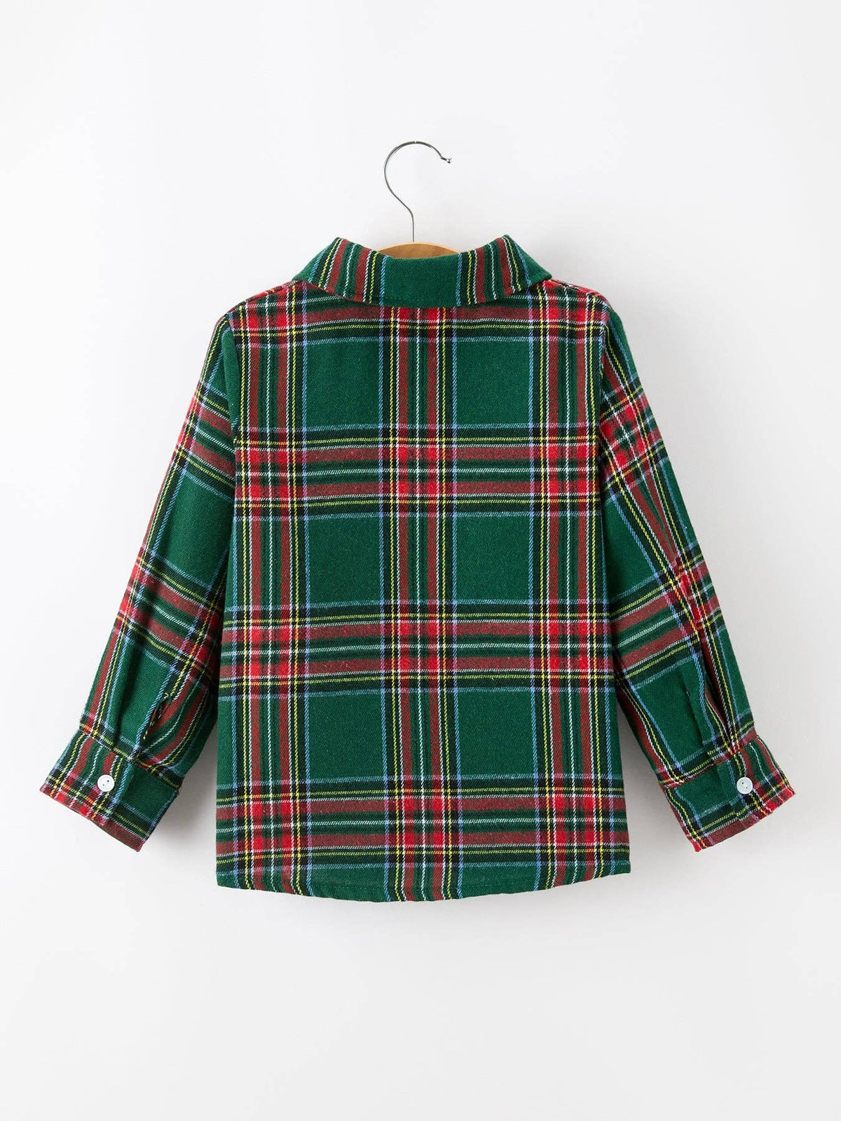 Christmas Plaid Boys Button Down Shirt