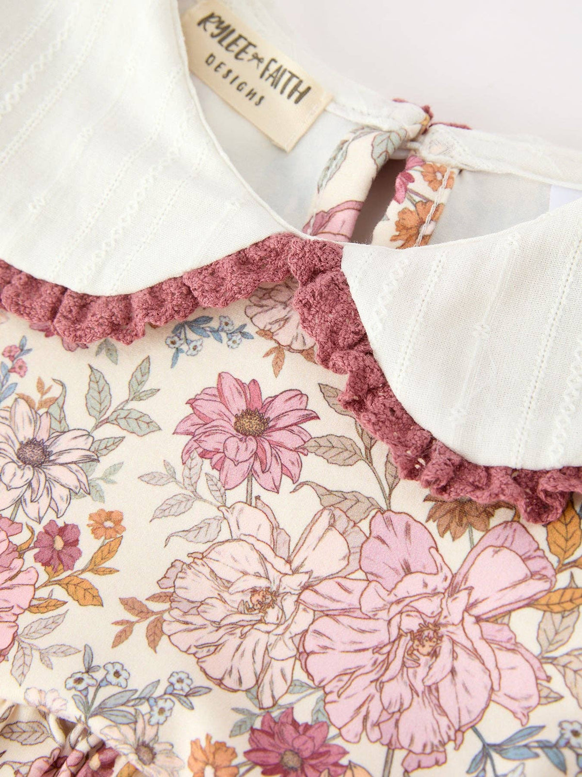 Fall Floral Peter Pan Collar Bubble Romper