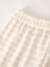 Plaid Turkey Embroidery Smocking Boys Set