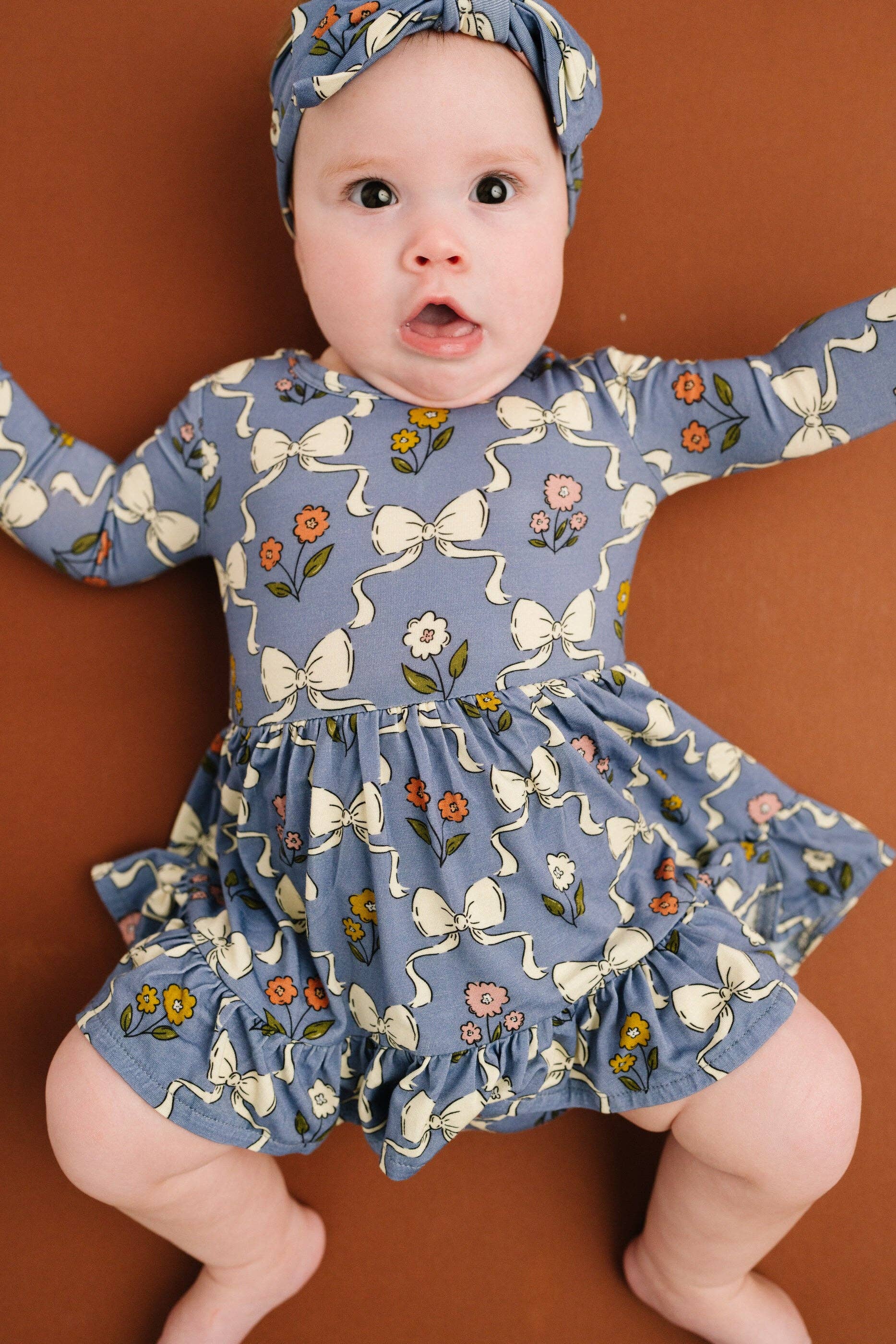 Bow Blooms Bodysuit Bamboo Dress