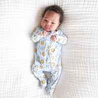 Silly Goose Zipper Footie | Blue