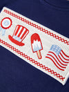 4th of July Embroidery Boys Short Sleeved Short Set