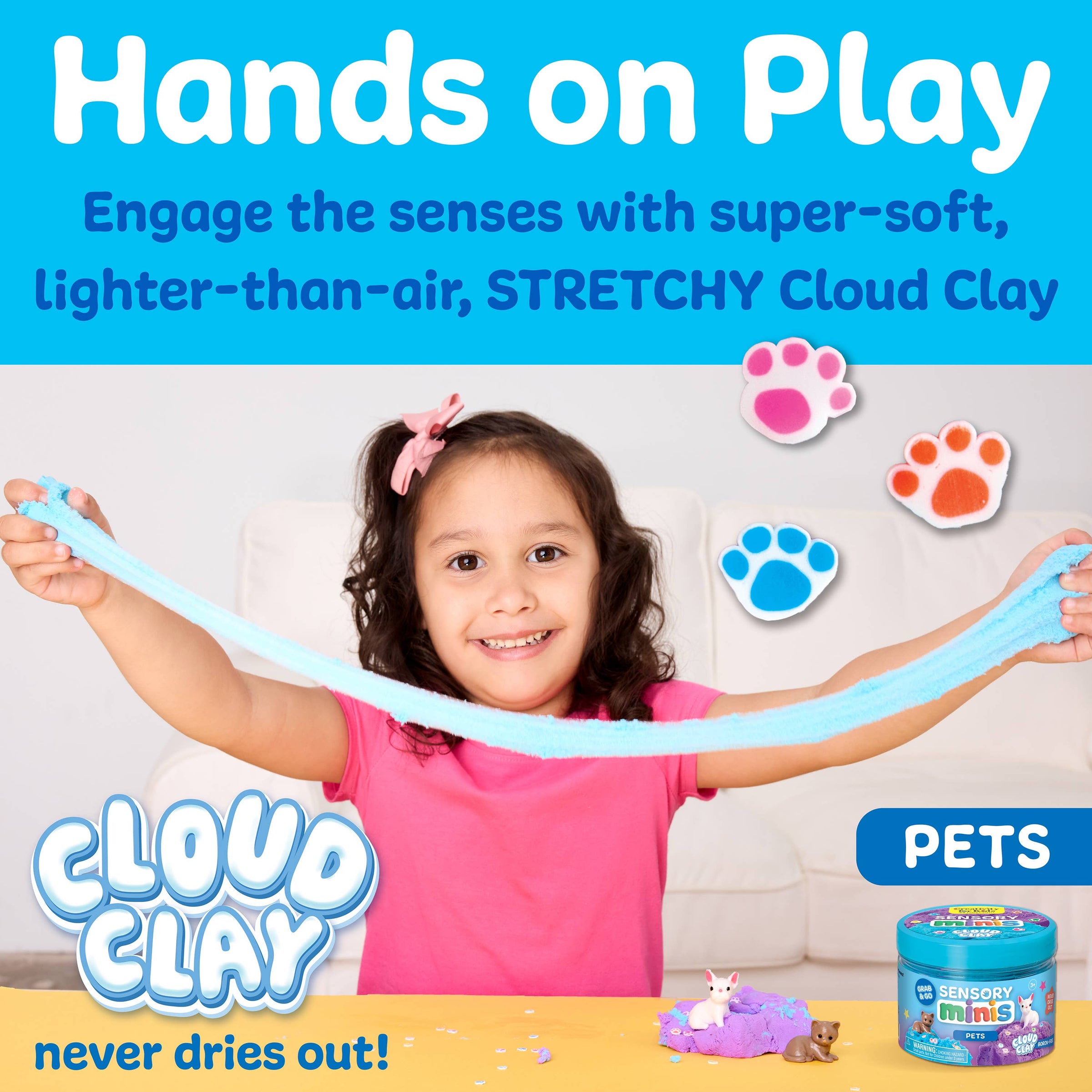 Sensory Mini Play Kit Jar with Cloud Clay: Pets Theme