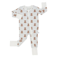 Blue Beary Cute Zipper Romper Sleeper