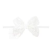 Scalloped Organza Bow Headband
