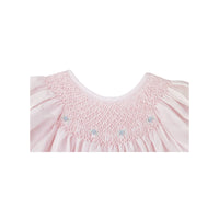 Smocked Daygown with Raglan Embroidery - Pink