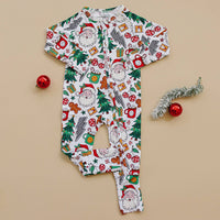 Christmas Vibes Bamboo Zip Romper
