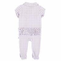 Peter Pan Collar Ruffle Zipper Footie