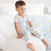 Silly Goose Two Piece Pajama Set | Blue
