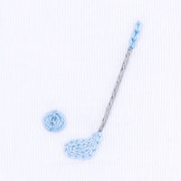 Tiny Tee Time Embroidered Converter - Light Blue