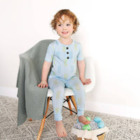 Sage Bunny TWO PIECE Easter Bamboo Lounge Set Kids Clothing