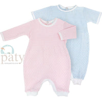 Paty Knit Long Sleeve Solid Color Romper