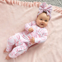 Juniper RUFFLE ZIP Easter Floral Bamboo Sleeper