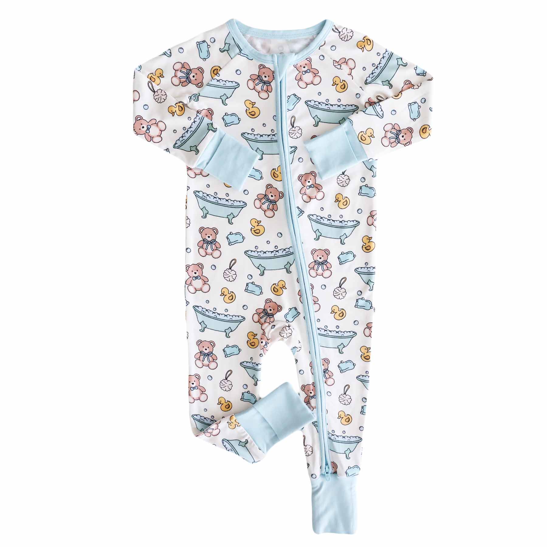 Bathtime Besties Convertible Zip Romper | Blue