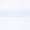 Solid Essentials White Blue Smocked Footie