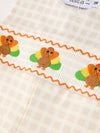 Plaid Turkey Embroidery Longall