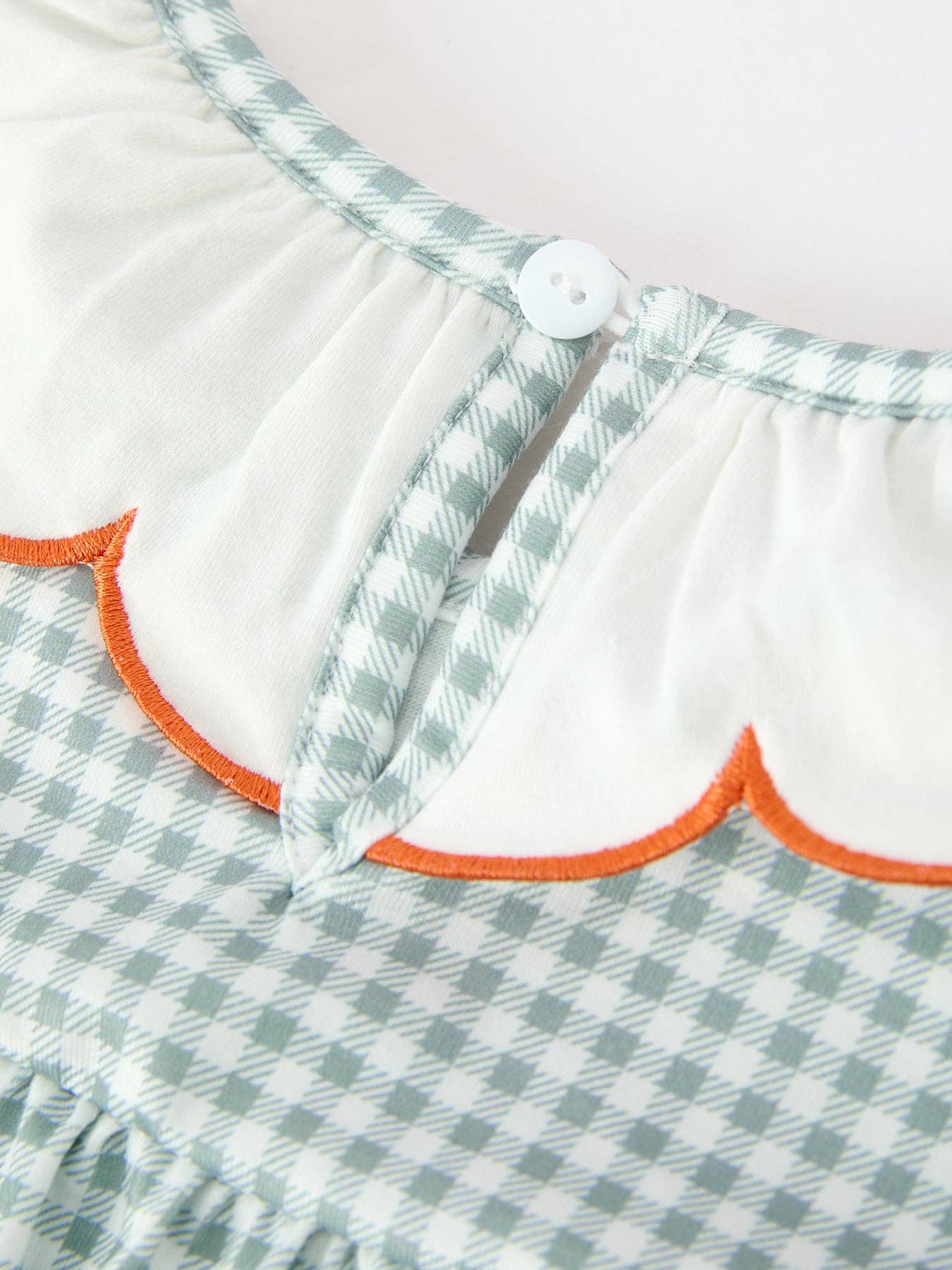 Pumpkin Embroidered Girls Dress