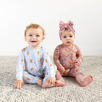 Henry Carrot Gingham Zip Easter Baby Outfit Sleepies Little