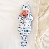Newborn Baby Knot Gown & Hat Set | Little Sibling