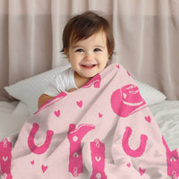 Cowboy Print Patterned Blanket