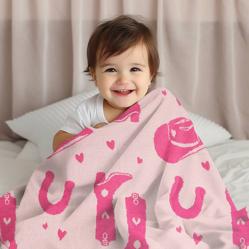Cowboy Print Patterned Blanket