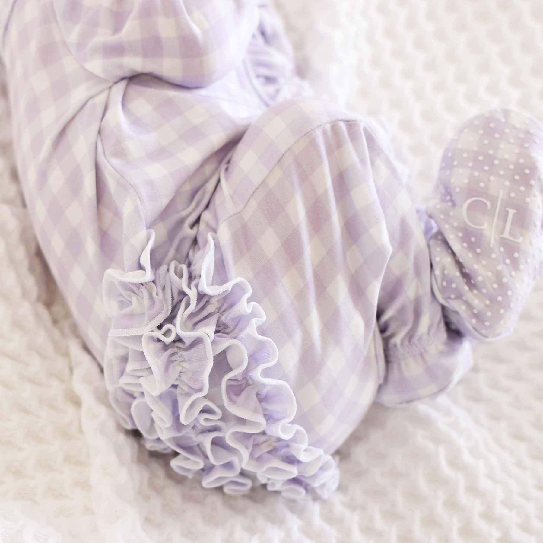 Peter Pan Collar Ruffle Zipper Footie