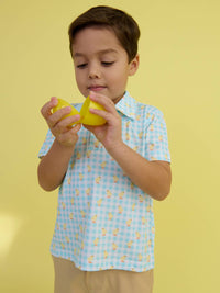Boys Chirping Chicks Gingham Performance Polo