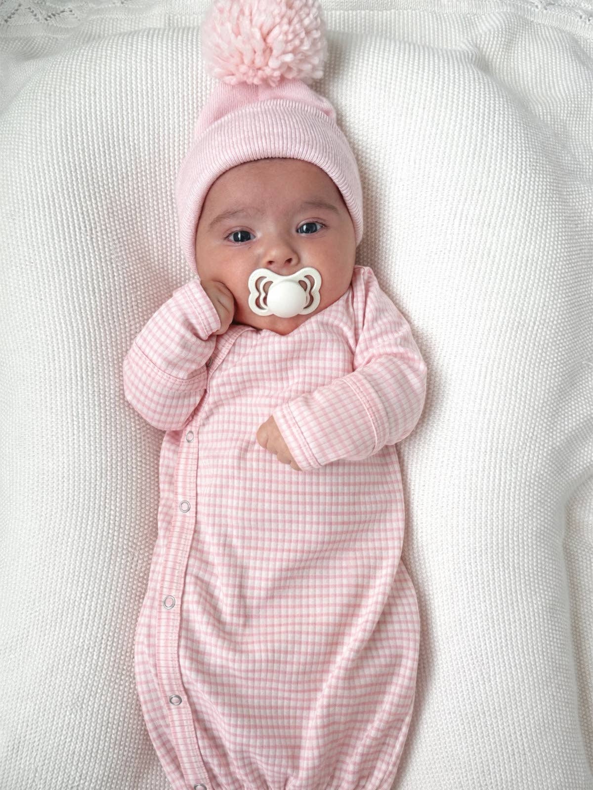 Pink Stripe / Ribbed Gown