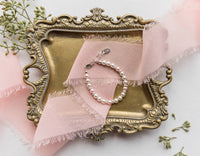 Sterling Silver & Pink Pearl Bracelet - Addie