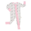 Pink Finding Fairways Double Zipper Romper