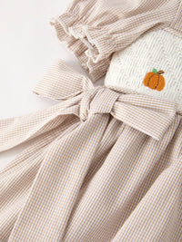 Pumpkin Smock Plaid Dress