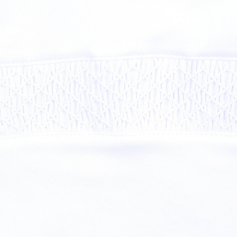 Solid Essentials White Smocked Gown