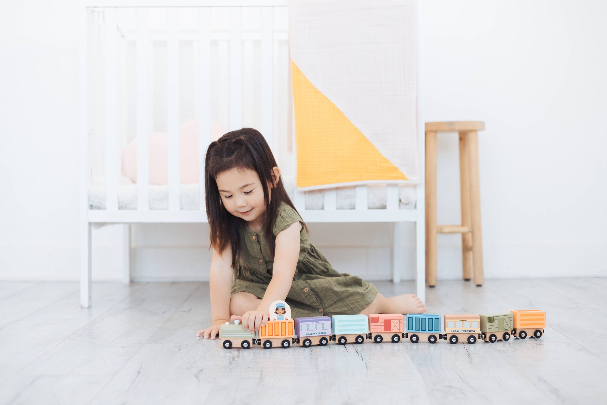 Wooden Magnetic Train Montessori Play Set