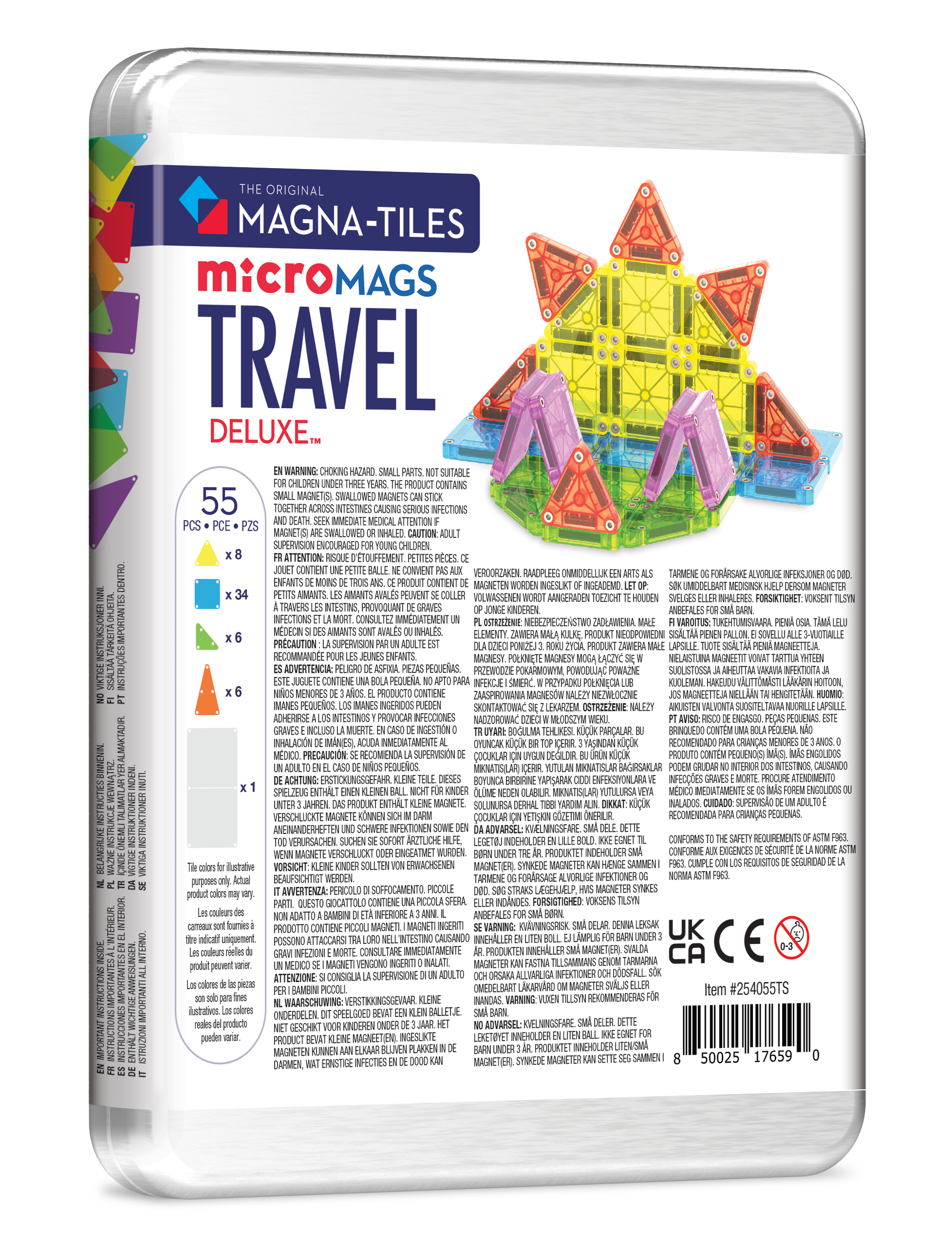 Magna-Tiles Travel Set Deluxe 55-Piece Set