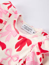 Valentine Bow Long Sleeve Ruffle Bubble