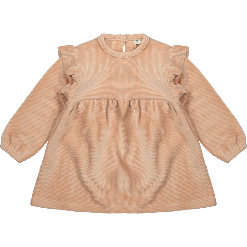 Anemone Corduroy Ribbed Pink Dress